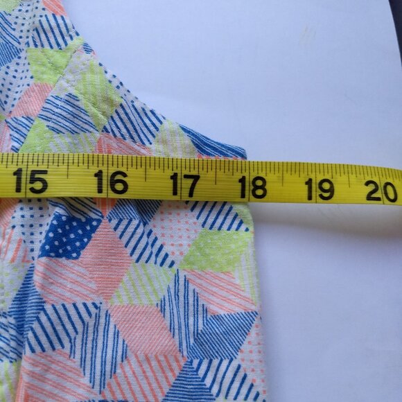 Columbia Geometric Pattern Night Gown Dress PFG Size Small Pockets Side Slit - Picture 13 of 16